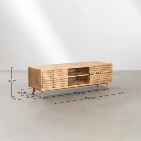 Drewniana Szafka RTV Deleyna 160 cm