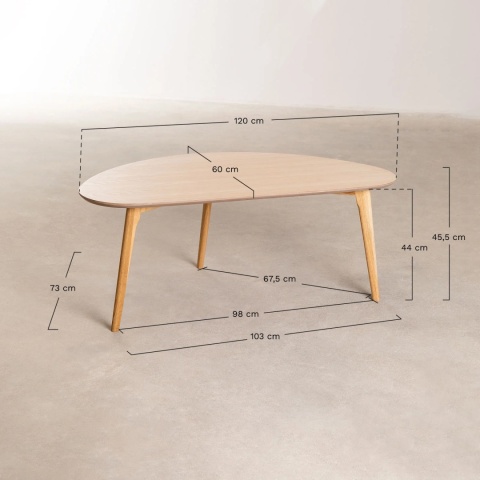 Drewniany Stolik Kawowy Yavik