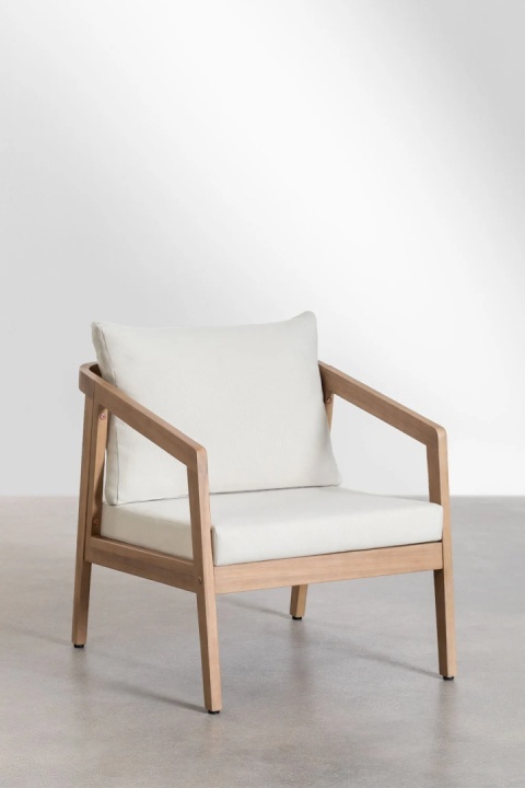 Fotel Kaela z drewna akacjowego brąz