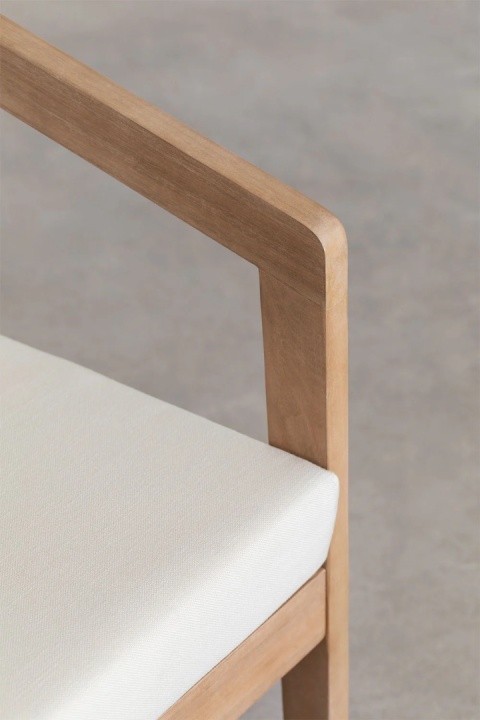 Fotel Kaela z drewna akacjowego brąz