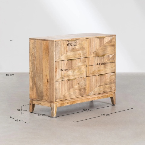 Komoda Baty Design z drewna mango