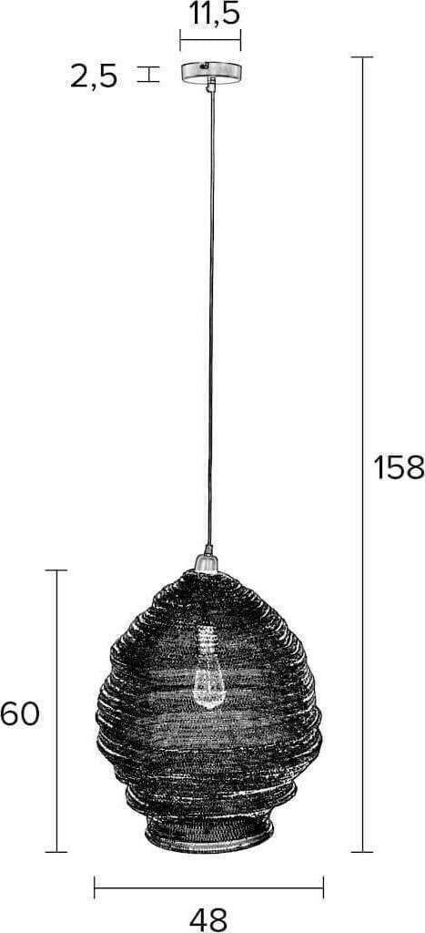 Lampa wisząca LENA L mosiężna