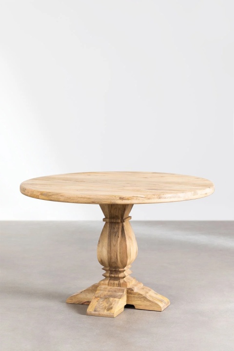 Okrągły Stół do Jadalni z Drewna Mango Rusbby 120 cm