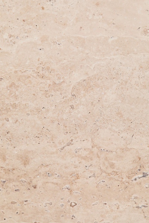 Okrągły stół jadalniany z naturalnego kamienia i drewna mango Giselda Travertyn 140cm