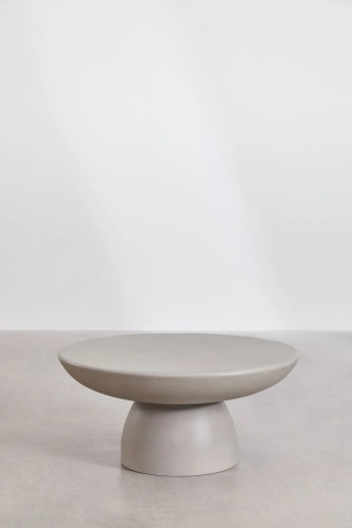 Okrągły stolik kawowy Ø70 cm z cementu Zenadia sand grey
