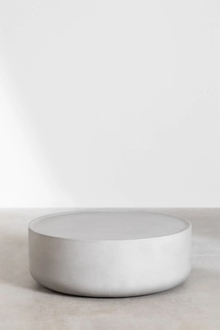Okrągły stolik kawowy Ø80 cm z cementu Darwys Sand Grey