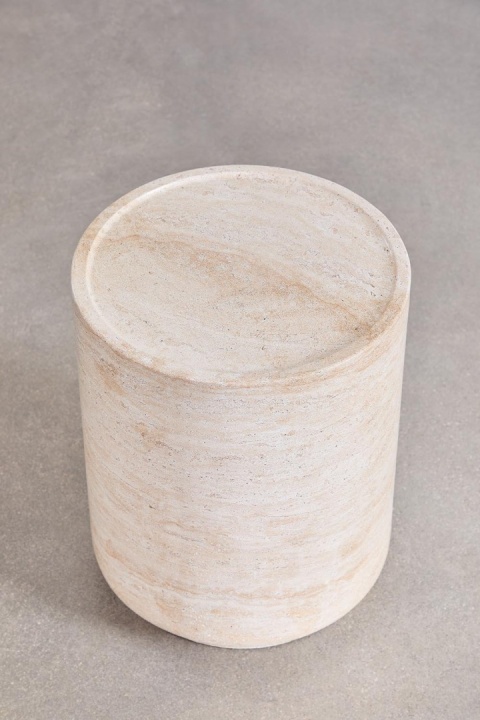 Okrągły stolik nocny Ø35 cm z cementu Darwys