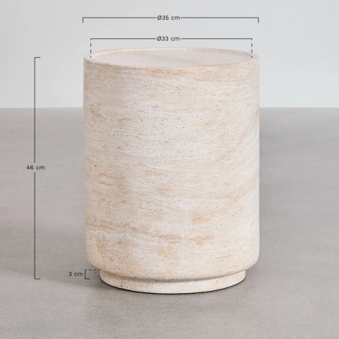 Okrągły stolik nocny Ø35 cm z cementu Darwys