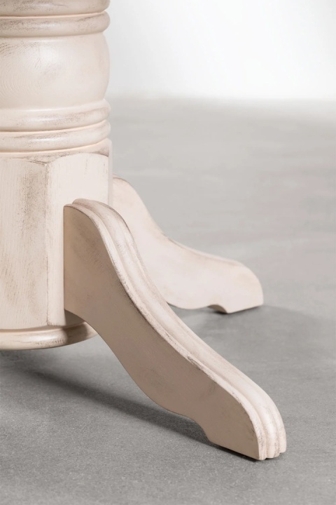 Rozkładany owalny stół jadalniany 130-180x120 cm z drewna Ektra