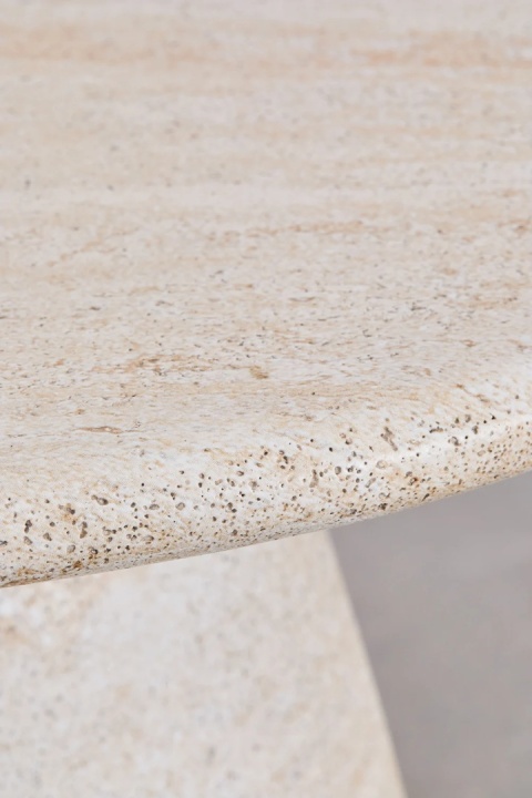 Produkt bez Okrągły stolik pomocniczy w wyglądzie betonu travertyn Grebik typ A