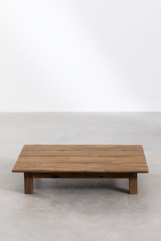 Prostokątny Stolik Kawowy z Drewna Akacjowego (85x75 cm) Brina