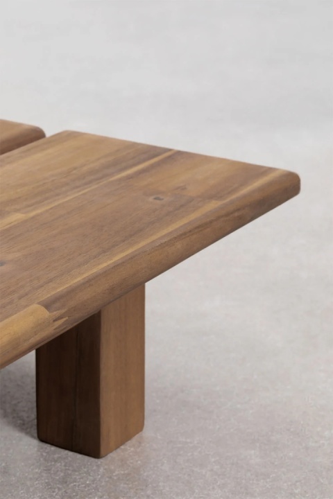 Prostokątny Stolik Kawowy z Drewna Akacjowego (85x75 cm) Brina