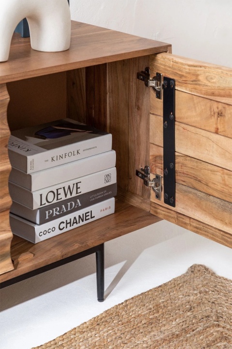 Szafka RTV z drewna akacjowego Petter