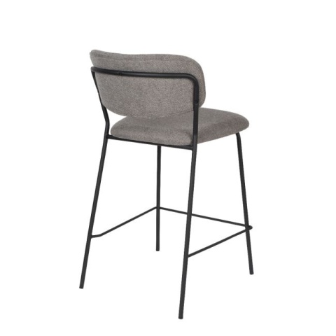 Zestaw 2 stołków barowych JOLIEN czarny szary White Label Living