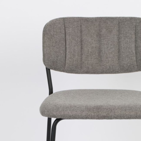 Zestaw 2 stołków barowych JOLIEN czarny szary White Label Living