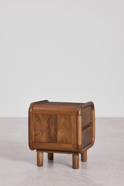 Gina stolik nocny 50x45 cm z drewna mango