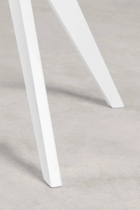 Okrągły stół jadalniany Ø100 cm z drewna Sekiz - biały