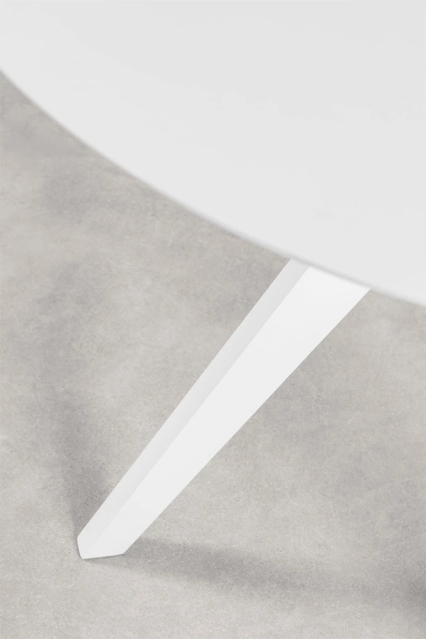 Okrągły stół jadalniany Ø100 cm z drewna Sekiz - biały