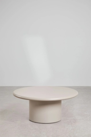 Okrągły stolik kawowy Ø80 cm z MDF Rodeo Tapioca