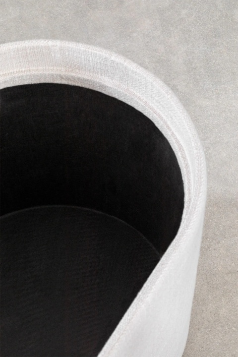 Owalny lniany stolik kawowy z tacą i schowkiem Berkeleni