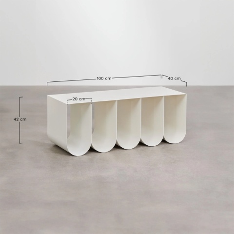 Prostokątny stolik kawowy 100x40 cm z stali Olavi