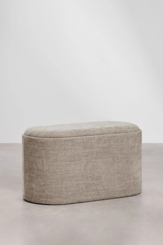 Pufa owalna 70 cm z tacą i tapicerowanym schowkiem Berkeleni