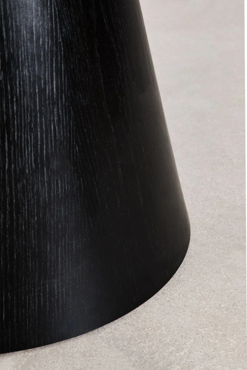 Stół jadalny okrągły 120-160x120 cm rozkładany Montana czarny