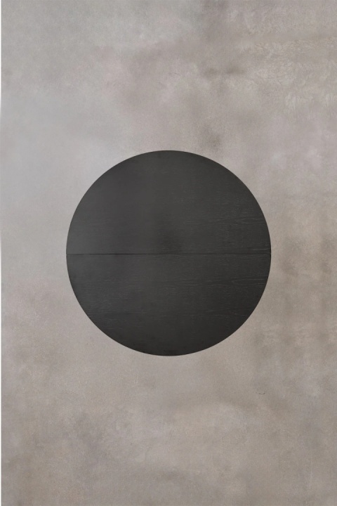 Stół jadalny okrągły 120-160x120 cm rozkładany Montana czarny