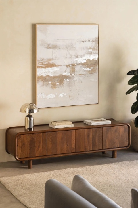 Szafka RTV 175x45 cm z drewna mango Gina