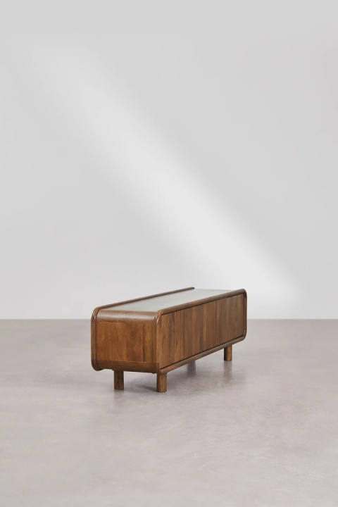 Szafka RTV 175x45 cm z drewna mango Gina