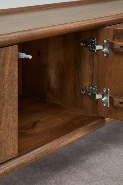 Szafka RTV 175x45 cm z drewna mango Gina